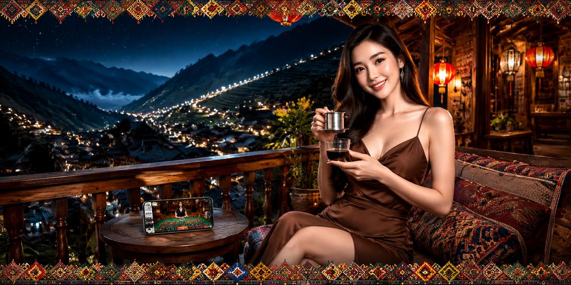 Người dùng Sapa thực hiện giao dịch cá cược trên điện thoại với ly cà phê